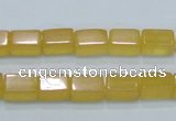 CCA10 15.5 inches 6*10mm cuboid yellow calcite gemstone beads