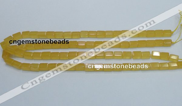 CCA10 15.5 inches 6*10mm cuboid yellow calcite gemstone beads