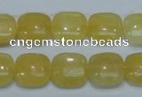 CCA12 15.5 inches 16*16mm square yellow calcite gemstone beads