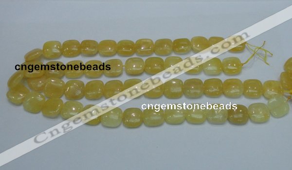 CCA12 15.5 inches 16*16mm square yellow calcite gemstone beads