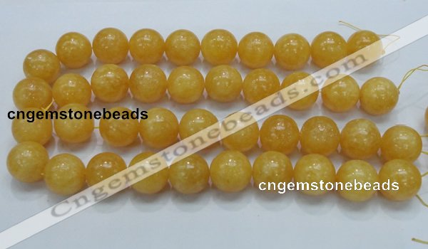 CCA16 15.5 inches 18mm round yellow calcite gemstone beads wholesale