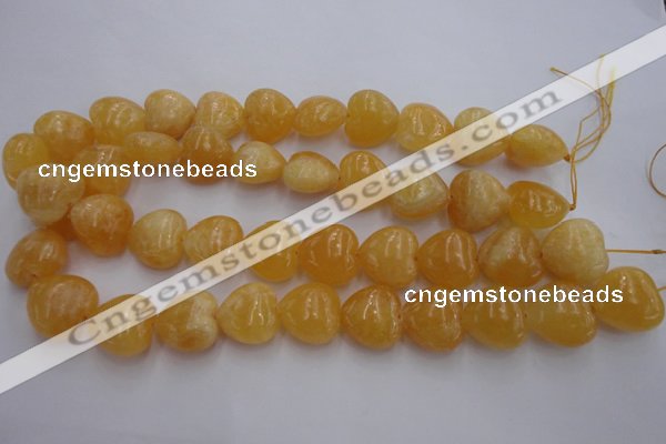 CCA25 15.5 inches 20*20mm heart calcite gemstone beads wholesale