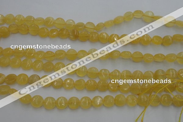 CCA28 15.5 inches 8mm flat round calcite gemstone beads wholesale