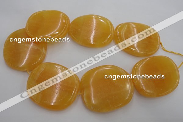 CCA30 15.5 inches 35*38mm – 40*42mm freeform calcite gemstone beads