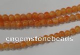 CCA300 15.5 inches 4mm round orange calcite gemstone beads wholesale