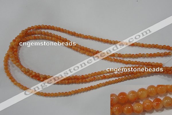 CCA300 15.5 inches 4mm round orange calcite gemstone beads wholesale