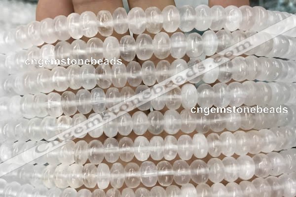 CCA367 15.5 inches 5*8mm rondelle white calcite gemstone beads