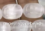 CCA370 15.5 inches 10*14mm rice white calcite gemstone beads