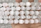 CCA380 15.5 inches 10*12mm rice white calcite gemstone beads