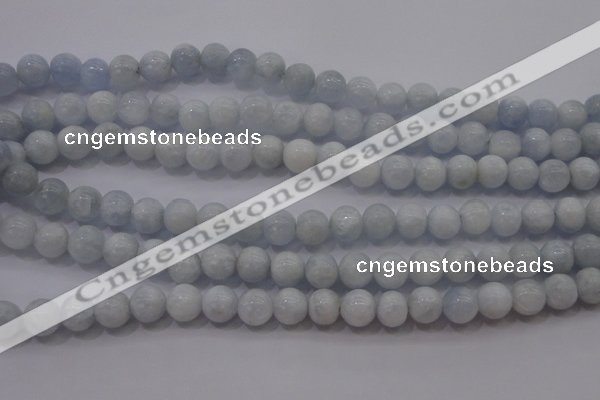 CCA402 15.5 inches 8mm round blue calcite beads wholesale