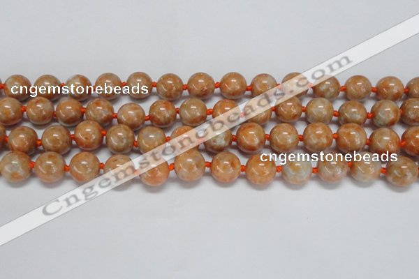 CCA454 15.5 inches 12mm round orange calcite gemstone beads