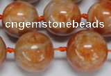 CCA456 15.5 inches 16mm round orange calcite gemstone beads