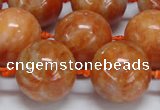 CCA457 15.5 inches 18mm round orange calcite gemstone beads