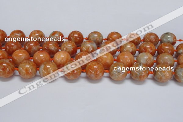 CCA457 15.5 inches 18mm round orange calcite gemstone beads