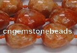 CCA463 15.5 inches 15*20mm teardrop orange calcite gemstone beads