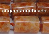 CCA467 15.5 inches 15*22mm tube orange calcite gemstone beads