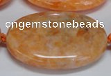 CCA489 15.5 inches 30*40mm oval orange calcite gemstone beads