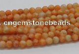 CCA50 15.5 inches 4mm round orange calcite gemstone beads wholesale