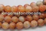 CCA51 15.5 inches 8mm round orange calcite gemstone beads wholesale