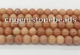 CCA516 15.5 inches 10mm round peach calcite gemstone beads