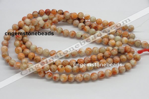 CCA52 15.5 inches 10mm round orange calcite gemstone beads wholesale