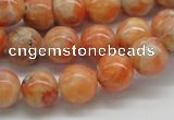 CCA53 15.5 inches 12mm round orange calcite gemstone beads wholesale