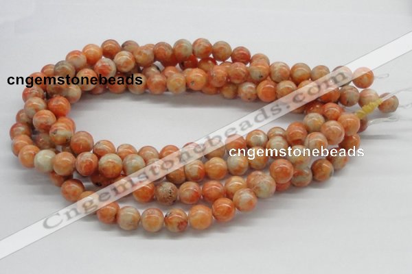 CCA53 15.5 inches 12mm round orange calcite gemstone beads wholesale