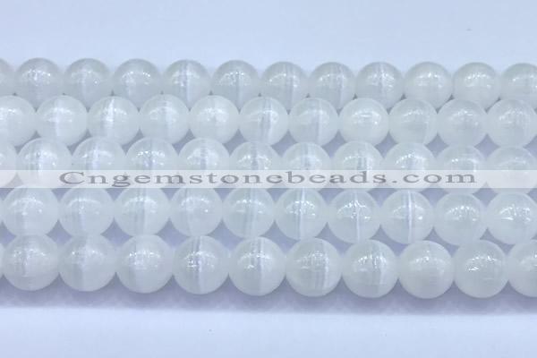 CCA531 15 inches 10mm round white calcite beads