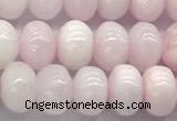 CCA535 15 inches 6*8mm rondelle pink calcite beads