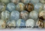 CCA545 15 inches 6.5mm - 7mm round blue calcite beads