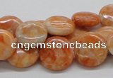 CCA55 15.5 inches 16mm flat round orange calcite gemstone beads