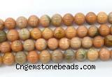 CCA554 15.5 inches 12mm round peach calcite gemstone beads
