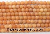 CCA570 15 inches 6mm round peach calcite gemstone beads