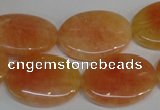 CCA66 15.5 inches 18*25mm oval orange calcite gemstone beads