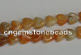 CCA68 15.5 inches 8*8mm triangle orange calcite gemstone beads