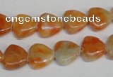 CCA69 15.5 inches 12*12mm triangle orange calcite gemstone beads