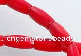 CCB04 15.5 inches 5*10mm tube shape red coral beads Wholesale