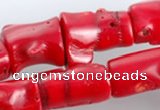 CCB06 15.5 inches 15*20mm irregular red coral beads Wholesale