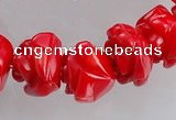 CCB09 15.5 inches 9-10mm rose shape red coral beads Wholesale