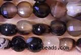 CCB1060 15 inches 4mm faceted coin agate beads