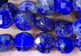 CCB1065 15 inches 4mm faceted coin lapis lazuli beads