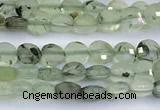 CCB1141 15 inches 4mm faceted coin prehnite beads