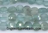 CCB1151 15 inches 4mm faceted coin apatite beads