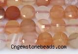 CCB1163 15 inches 4mm faceted coin agate beads