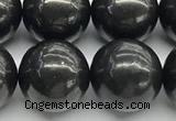 CCB1181 15 inches 16mm round shungite gemstone beads