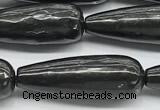 CCB1206 15 inches 10*30mm teardrop shungite beads