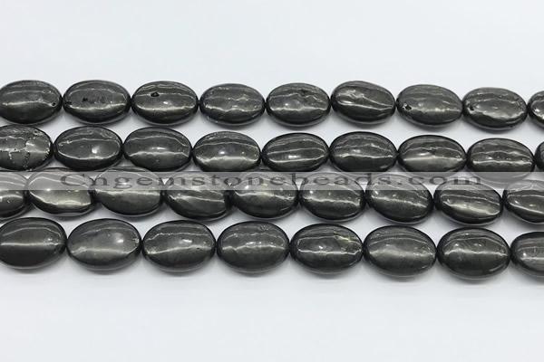 CCB1224 15 inches 12*16mm oval shungite gemstone beads