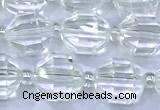 CCB1260 15 inches 9*10mm faceted white crystal beads