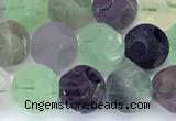 CCB1271 15 inches 10mm faceted fluorite gemstone beads