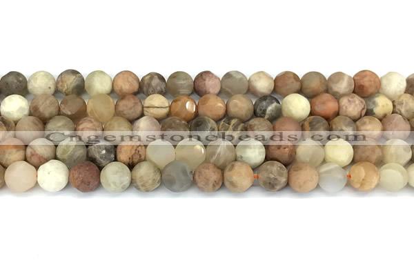 CCB1272 15 inches 10mm faceted sunstone gemstone beads